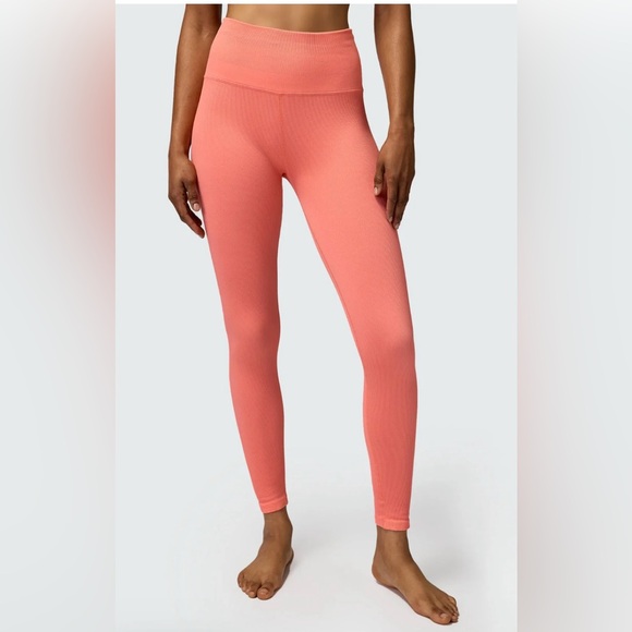 Spiritual Gangster Love Sculpt 7/8 Legging Flamingo Pink M/L Yoga Athleisure - Picture 2 of 10